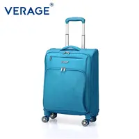 VERAGE折りたたみ式ソフトサイドスーツケースは、旅行用の取り外し可能なスピナーホイール付きのラゲッジトロリーバッグを持ち運びます
