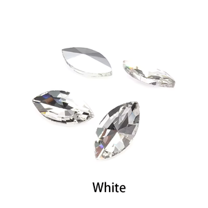 พลอยเทียมทรงตาม้าสีแดงทรงแบนทำจากอะคริลิคหลังเรียบ - Product Image 5