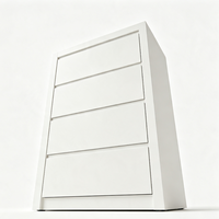 Armoire de classement blanche à 4 tiroirs avec serrure, coffre de rangement verrouillable pour bureau, organisateur de documents pour chambres
