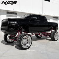Jantes forgées NJQS Super Single 24x14 26x16 8x180 8x165.1 6x139.7 6x5.5 personnalisées pour camionnettes F250 Silverado 6 et 8 trous