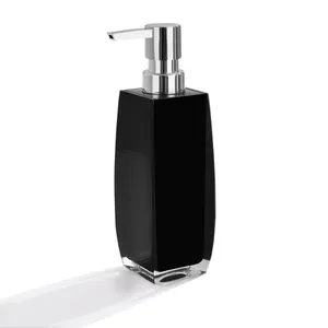 Badezimmer Schöner und glänzender Seifensp ender Füllbarer wieder verwendbarer Glas 9OZ Classic Black Soap Dispenser