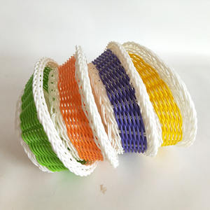 Panier de rangement tissé à la main, rond, multicolore, conteneur alimentaire pour la maison, panier à collations pour bureau - Product Image 2