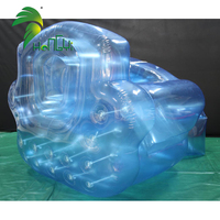 Canapé transparent en PVC, canapé gonflable, chaise longue gonflable de camping