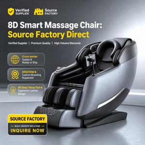 Fauteuil de massage Shiatsu à rouleaux 8D chauffant avec repose-pieds, vente en gros directe usine chinoise - Product Image 1