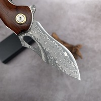 Aanpasbare Roestvrijstalen Gekartelde Houten Handgreep Outdoor Camping Edc Draagbaar Vouwmes Oem
