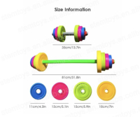 Offre Spéciale unisexe sport Mini jeu exercice haltères ensemble de poids en plastique eau/sable remplissage haltère jouets loisirs extérieur/intérieur