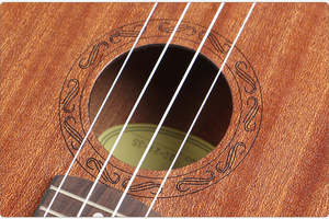 Ukelele Soprano de 21 Pulgadas con Forma de Piña, Modelo Mate de Sapele, Personalización de Logotipo OEM de Fábrica, para Principiantes y Estudiantes - Product Image 4