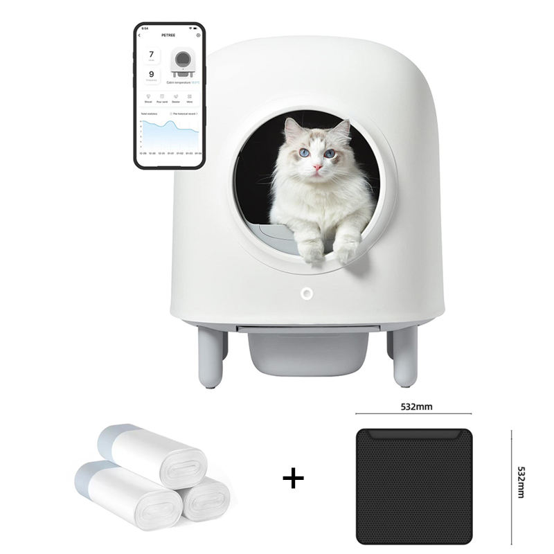 Blanco redondo + 3 rollos de bolsas de caca + 1PCs Mat