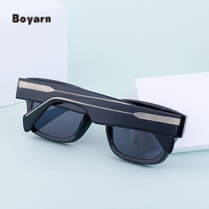 Gafas de sol cuadradas de diseñador de moda personalizadas de lujo para Hombre y mujer, nuevas gafas de sol de Material de PC con marco grueso a la moda - Product Image 4