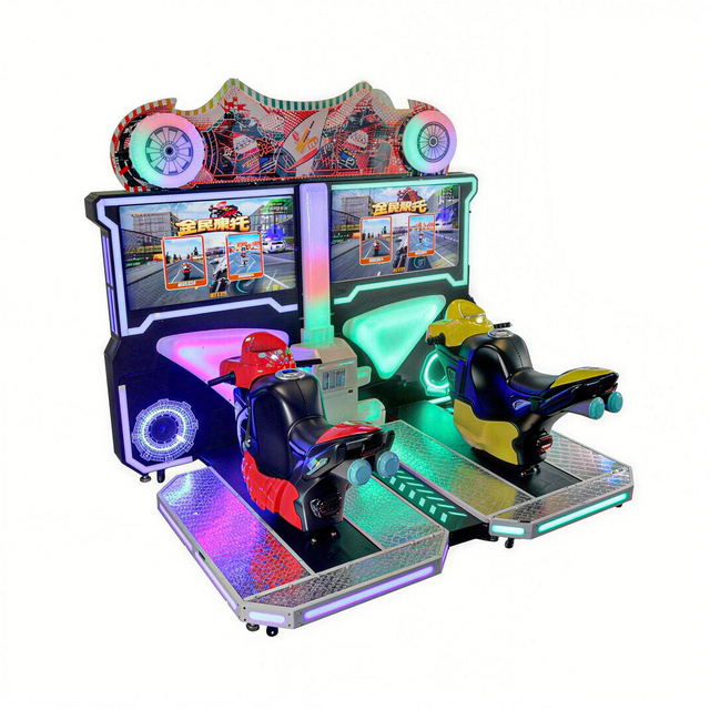 Coin-Operated Moto GP Racing Arcade Game Machine 2-Person HD Screen Motorcycle Driving Simulator for Game Room