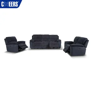 MANWAH CHEERS neuer europäischer Stil 3 2 1 Sektionale Verstellsofa langlebiges Chenille-Vollsesselsofa-Set Wohnzimmer-Möbel-Sets