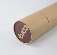 Emballage en gros de cylindres en papier kraft en cuir de vachette pour tapis de yoga, boîte tube ronde en papier, carton cylindrique personnalisé, boîte en carton