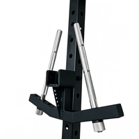 Poignée réglable multi-positions pour barre T Landmine avec poignées moletées chromées, accessoire de barre d'haltères pour la musculation en salle de sport