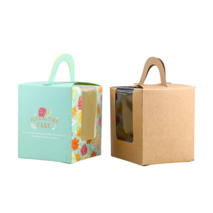 Vente en gros Four pastel Boîte à cupcakes individuelle pour boulangerie Four à papier avec fenêtre - Product Image 2