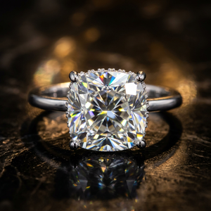 Anillos de Compromiso Románticos OAHLAN 3CT de Plata de Ley 925 con Baño de Oro Rosa, Engaste de Puntas, Corte Radiante, Circonita Cúbica Solitaria - Product Image 1