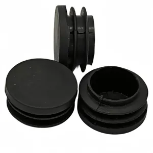 Plastic black 35mm*19mm end cap PVC PP PE Silicone mall plug of pipes