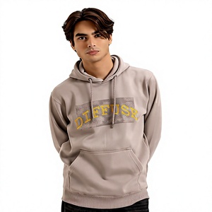 Sudadera con Capucha para Hombre, Color Verde Oliva, Corte Regular, Tejido de Punto, Color Sólido, Informal, 100% Algodón, Anti-Pilling, con Bolsillos, para Invierno - Product Image 5