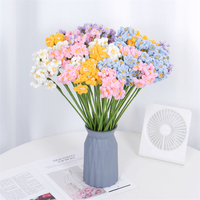 Vente en gros fleur au crochet Bouquet au crochet fait main crochet artificiel floraison Cinq têtes ne m'oublient pas fleurs faites à la main