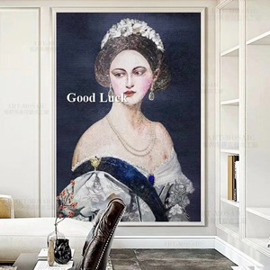 Lussuoso Ritratto Femminile in <span class=keywords><strong>Mosaico</strong></span>, Arte Murale in <span class=keywords><strong>Vetro</strong></span> Intarsiato Fatto a Mano, Dipinto Decorativo per Hotel, Villa, Soggiorno, Parete d'Accento - Product Image 3