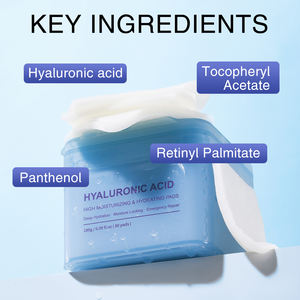 Lingettes hydratantes à l'acide hyaluronique IREV, marque privée, 80 lingettes pour le soin quotidien de la peau, lingettes en coton OEM. - Product Image 3