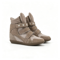 Chaussures montantes rétro PUKETZ à rivets, plateforme épaisse, semelle surélevée, décontractées, sportives, fermeture Velcro, pour hommes et femmes, élégantes, automne-été