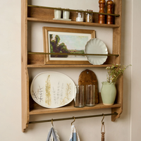 Étagère murale en bois moderne à 3 niveaux pour le rangement des aliments dans la cuisine, présentoir mural multifonctionnel
