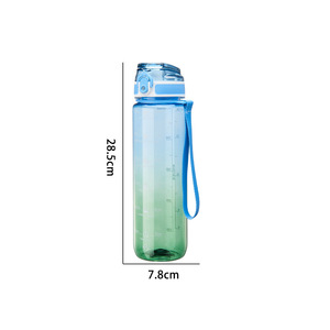 Bán buôn 32oz 1L Gradient màu nước nhựa chai xách tay thể thao du lịch <span class=keywords><strong>cup</strong></span> với uống trực tiếp tính năng cho động lực - Product Image 2