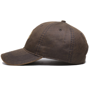 Casquette de Baseball classique cirée <span class=keywords><strong>en</strong></span> toile, 6 panneaux de broderie, vente <span class=keywords><strong>en</strong></span> gros, collection - Product Image 3