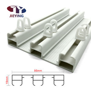 Jieying soffitto in plastica tre binario per tenda in Pvc binario e binario sospeso per tenda con accessori - Product Image 2