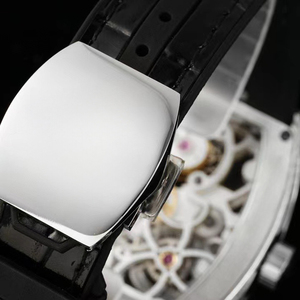 Montre unisexe de luxe rétro 206, forme tonneau, tourbillon creux, cadran saphir et diamants, acier inoxydable de haute qualité, haut de gamme - Product Image 6