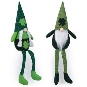 Muñeco enano de patas largas del Día de San Patricio, trébol verde irlandés con purpurina - Product Image 4