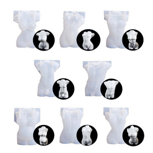 Molde de Resina Enfeites Do Suporte Do Corpo Do Silicone Molde De Resina Molde Modelo Masculino Feminino Silicone Corpo Vela Molde 8 Formas Do Corpo 3D Flexível - Product Image 3