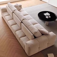 Canapé modulaire Pixel One Seat avec dossier mobile, assise profonde, tissu chenille résistant aux taches, canapé moderne de style transitionnel pour projet