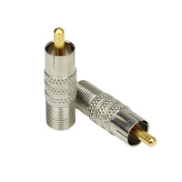 Paquete de 10 Adaptadores de Video RCA Macho a Macho (Estándar del Reino Unido)