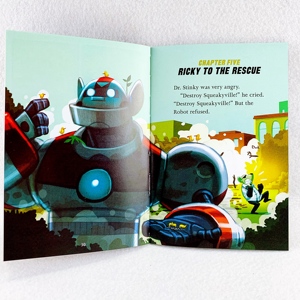 Ricky ricotta robot hùng mạnh Dav Pilkey đầy đủ màu sắc cuốn sách viễn tưởng cầu trẻ em - Product Image 3