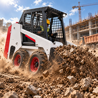 Vente directe usine : Chargeuse compacte 1,5 tonne avec rouleau vibratoire en promotion