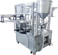 Machine de remplissage et de bouchage automatique électrique de poches à double bec verseur pour applications boisson et chimiques