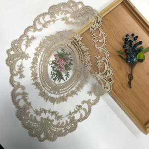 Spitze idyllische Retro Französisch bestickte Tischset Untersetzer romantische ins Stil Stoff Kunst Tisch dekoration kleine Tischdecke - Product Image 2