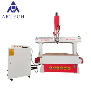 Gemaakt In China Goede Goedkope Houtbewerking Tool 1325 4 Aixs Cnc Router Machine Houtbewerking Met 1300*2500 Werkgebied