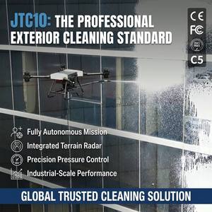 Drone de nettoyage JTC10 Strategic ROI : Réduit les coûts de main-d'œuvre manuels – Nettoyeur professionnel de bâtiments UAV pour les opérations de propriétés commerciales - Product Image 1