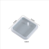 Moule en silicone pour résine époxy DIY : pendentifs en forme de cœur, étiquettes rondes, ovales et carrées