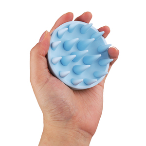 Black Silicone Head Scalp Massage <b>Brush</b> <b>Round</b> Hair Washing <b>Brush</b> Hair Shampoo <b>Brush</b> Scalp Massager - Product Image 6
