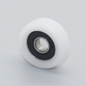 607RS Nylon Resin Flat Roller with Bearing-Coated <b>Rubber</b> Wear-Resistant 7*26*10mm Wholesale Manufacturer Made From EPDM SBR - Product Image 1