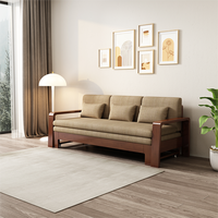 HANYEE – lit simple pliable en bois massif, multifonctionnel, double usage, rétractable, avec rangement, petit canapé de maison
