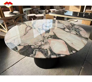 Đánh bóng vòng bàn ăn calacatta hồng tự nhiên ý đá cẩm thạch đá cho bảng Countertop calacatta Hồng Đá Cẩm Thạch Bàn cà phê - Product Image 4