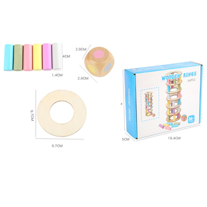Tour de <span class=keywords><strong>Pizza</strong></span> en bois empilée pour enfants, jouet éducatif Montessori, de société Interactive, grand équilibre, Parent-enfant, apprentissage précoce - Product Image 5