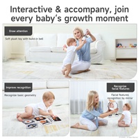 Tumama enfants suspendus livre hochet jouets noir et blanc miroir doux livres froissé occupé livre Flashcard peluche jouet sur bébé poussette