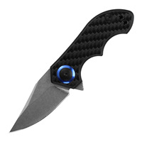 Couteau de poche pliant en acier D2, très vendu, avec manche en fibre de carbone et collier pivotant bleu pour le camping et l'EDC, vente en gros OEM ODM