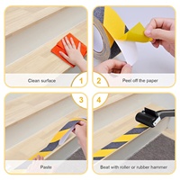Xuri nero giallo striscia antiscivolo Anti-adesivo scala nastro forte sensibile alla pressione acrilico animale domestico 50mm per le scale