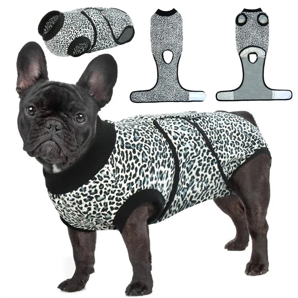 Qiqu Pet Nguồn Cung Cấp Tùy Chỉnh Con Chó Phẫu Thuật Phục Hồi Phù Hợp Với Cho Nữ Nam Chó Bodysuit Dog Onesie Cho Bụng Vết Thương Bệnh Da